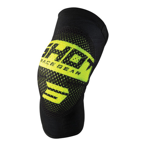 Shot Airlight 2.0 Knee Guards Adult Black/Neon Yellow