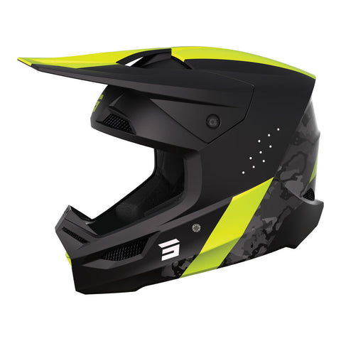 Shot Race Camo Helmet Matt Black/Neon Yellow MIPS