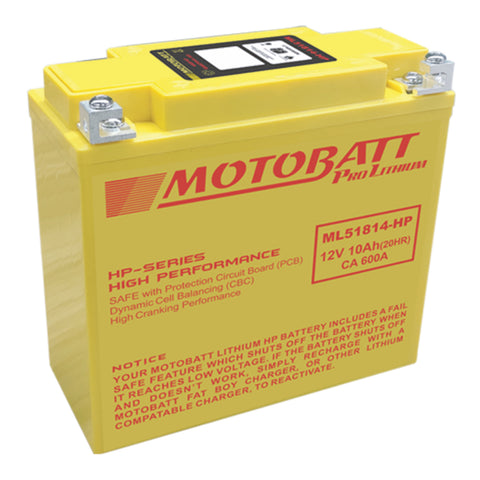 MOTOBATT PRO LITHIUM BATTERY ML51814-HP *4
