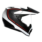 AGV AX-9 Pacific Road Full Face Motorcycle Helmet - Matte Black/White/Red Image 3